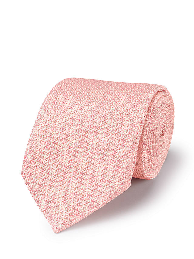 Charles Tyrwhitt Grenadine Luxury Italian Silk Tie, Light Pink