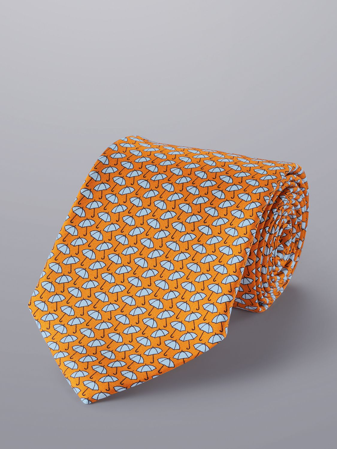 Charles Tyrwhitt Raining Cats & Dog Silk Tie, Orange