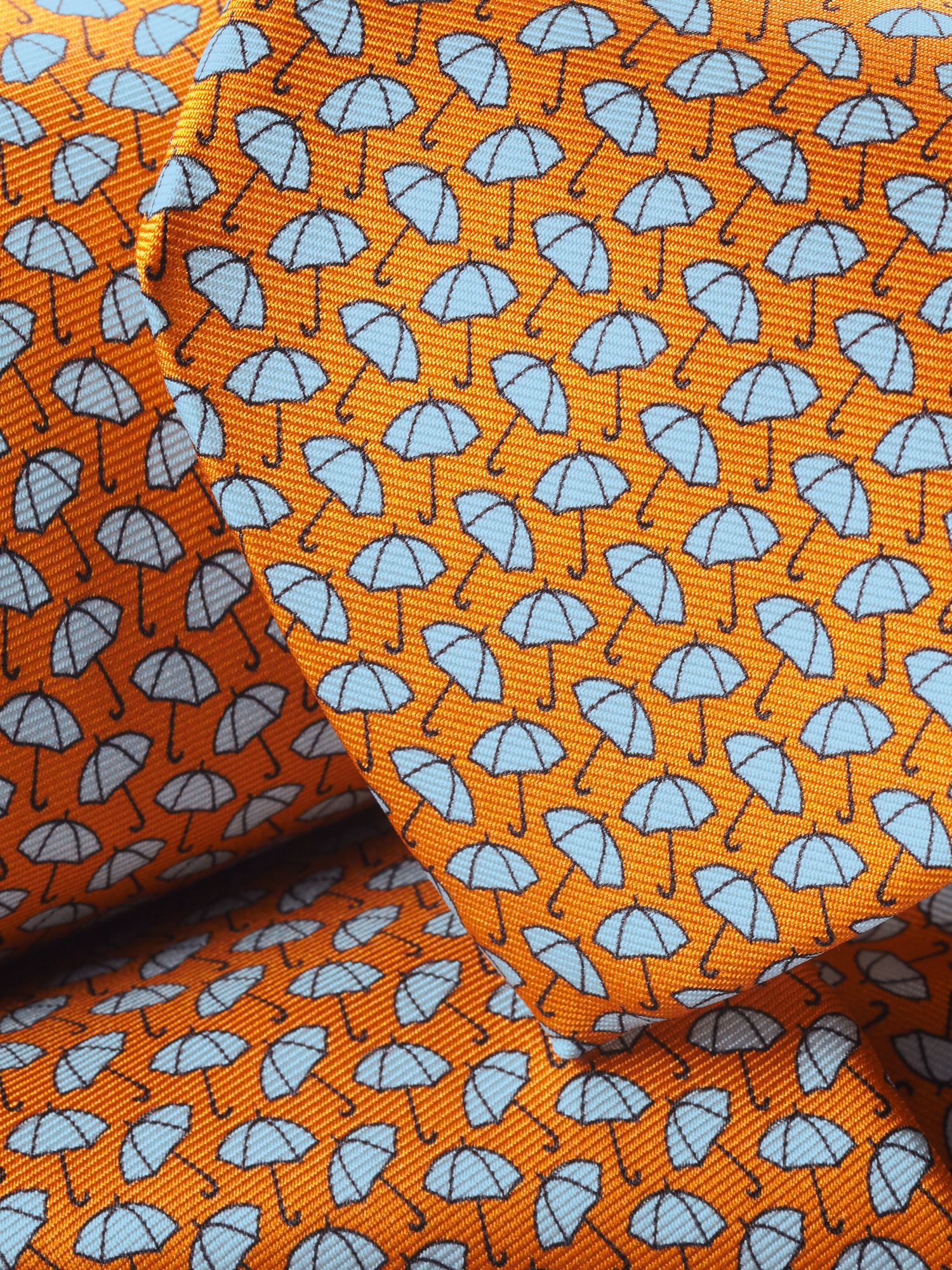 Charles Tyrwhitt Raining Cats & Dog Silk Tie, Orange at John Lewis ...
