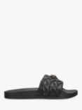 Kurt Geiger London Kids' Mini Meena Eagle Quilted Slider Sandals, Black