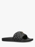 Kurt Geiger London Kids' Mini Meena Eagle Quilted Slider Sandals, Black