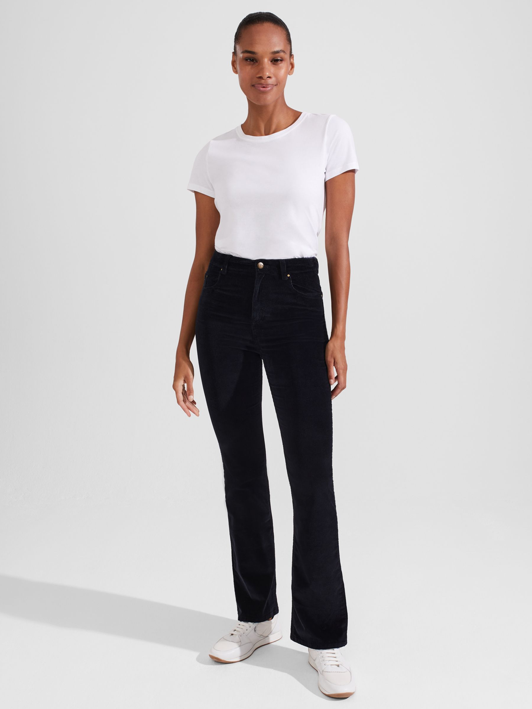 Hobbs Remy Cord Jeans, Navy at John Lewis & Partners