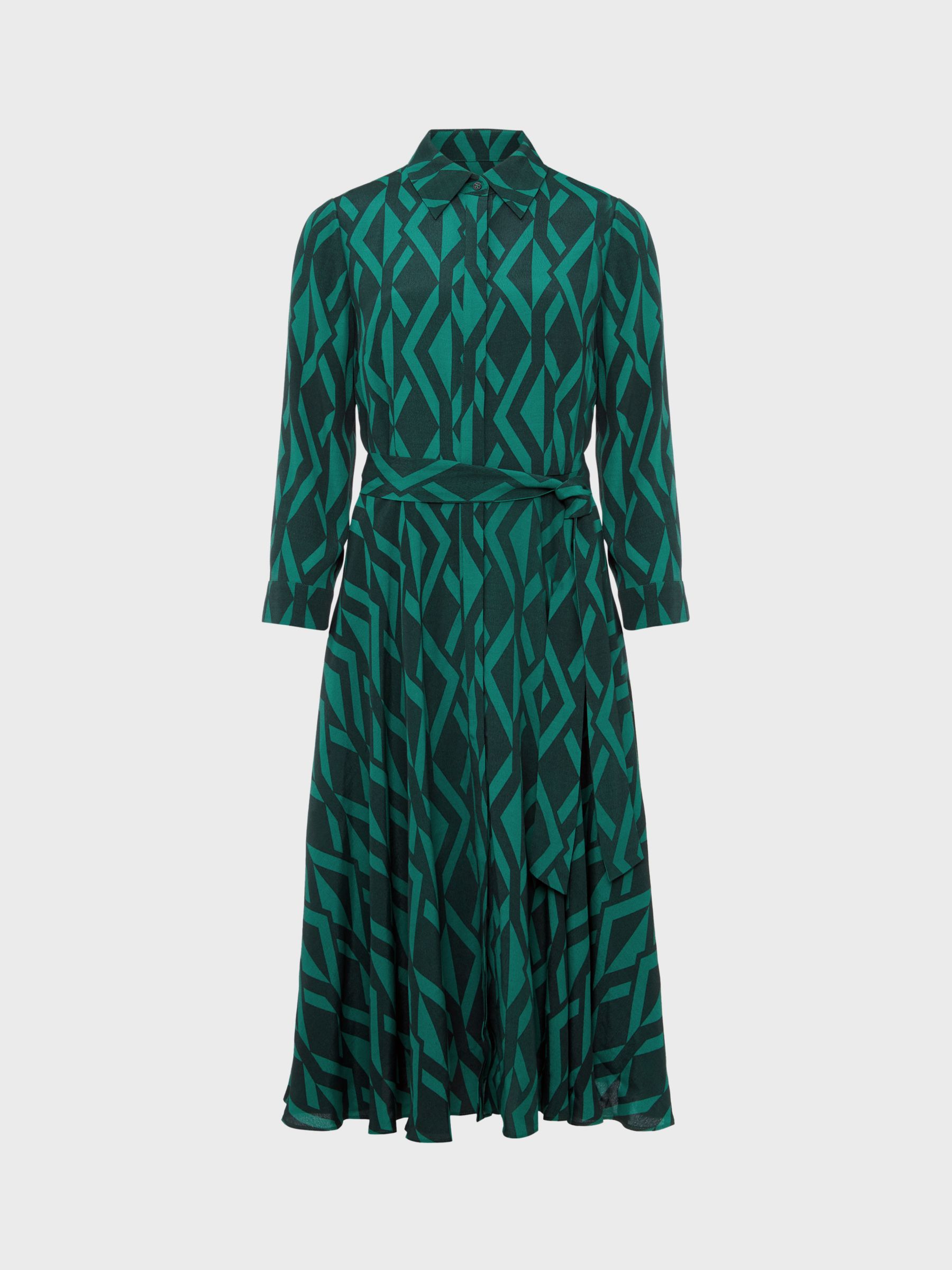 Hobbs Talia Knitted Dress, Leaf Green at John Lewis & Partners