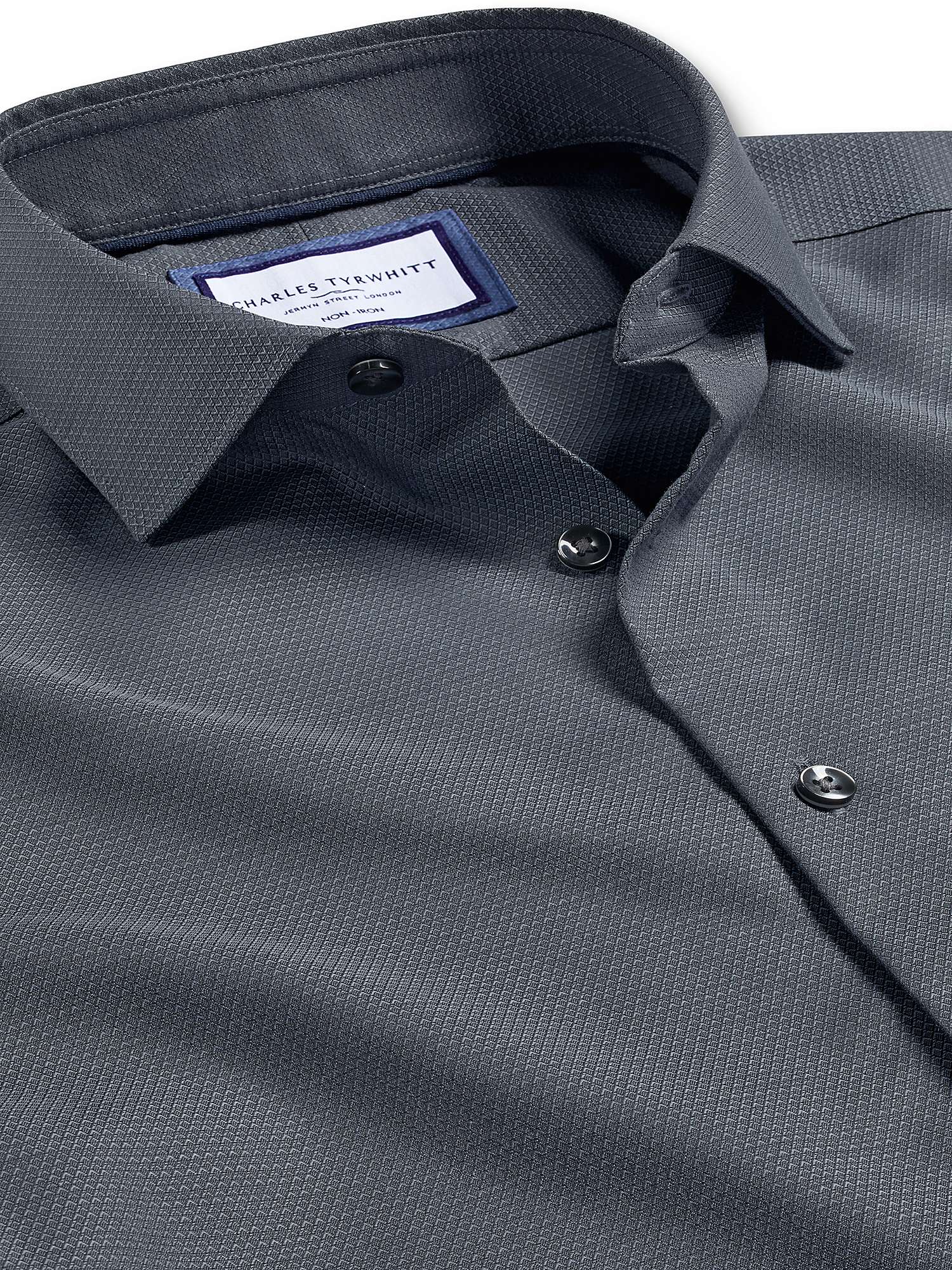 Charles Tyrwhitt Diamond Stretch Texture Non-Iron Slim Fit Shirt ...