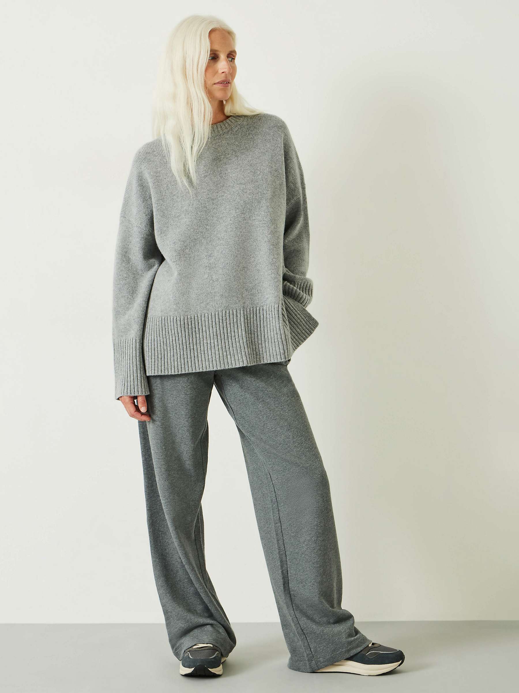 Buy HUSH Theo Wide Leg Jersey Trousers Online at johnlewis.com