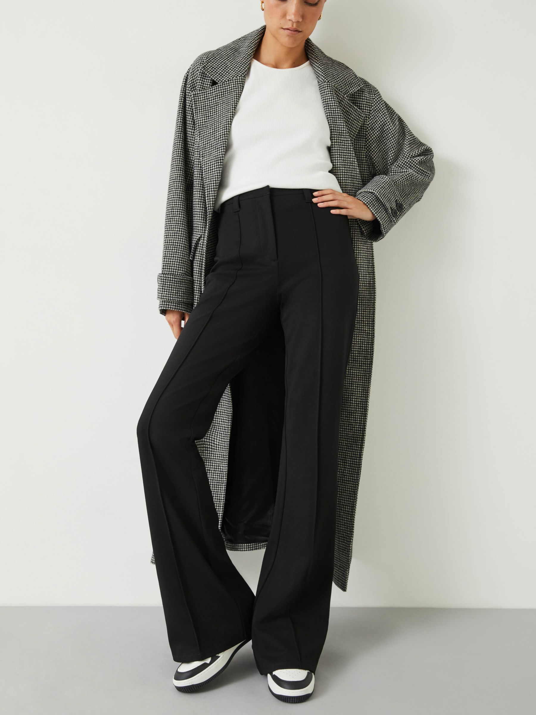 Philippa Flared Trousers, Black