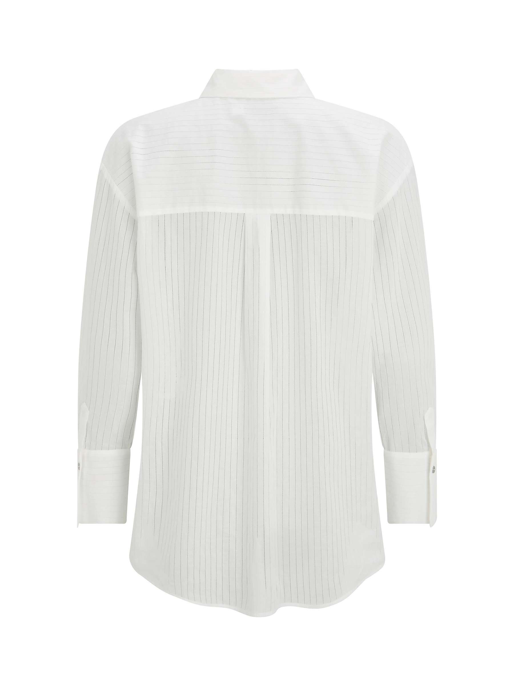 Buy Mint Velvet Cotton Pinstripe Shirt, Ivory Online at johnlewis.com