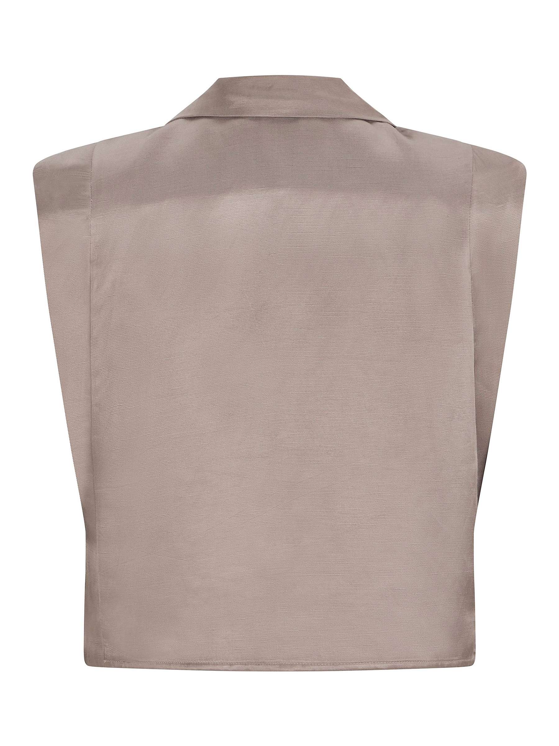 Buy Mint Velvet Linen Blend Blazer Style Wrap Top, Taupe Online at johnlewis.com