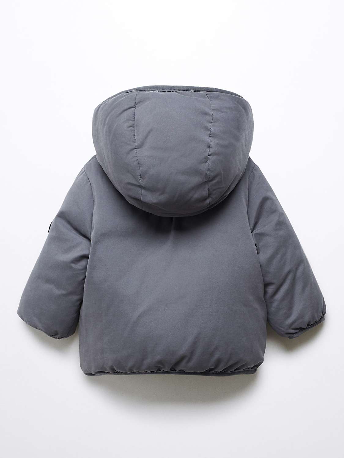 Buy Mango Baby Jordi Faux Shearling Lined Hooded Jacket, Charcoal Online at johnlewis.com