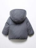 Mango Baby Jordi Faux Shearling Lined Hooded Jacket, Charcoal