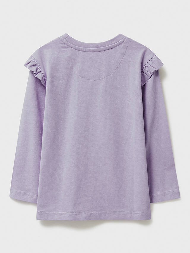 Crew Clothing Kids' Starburst Graphic Long Sleeve Top, Lilac/Multi