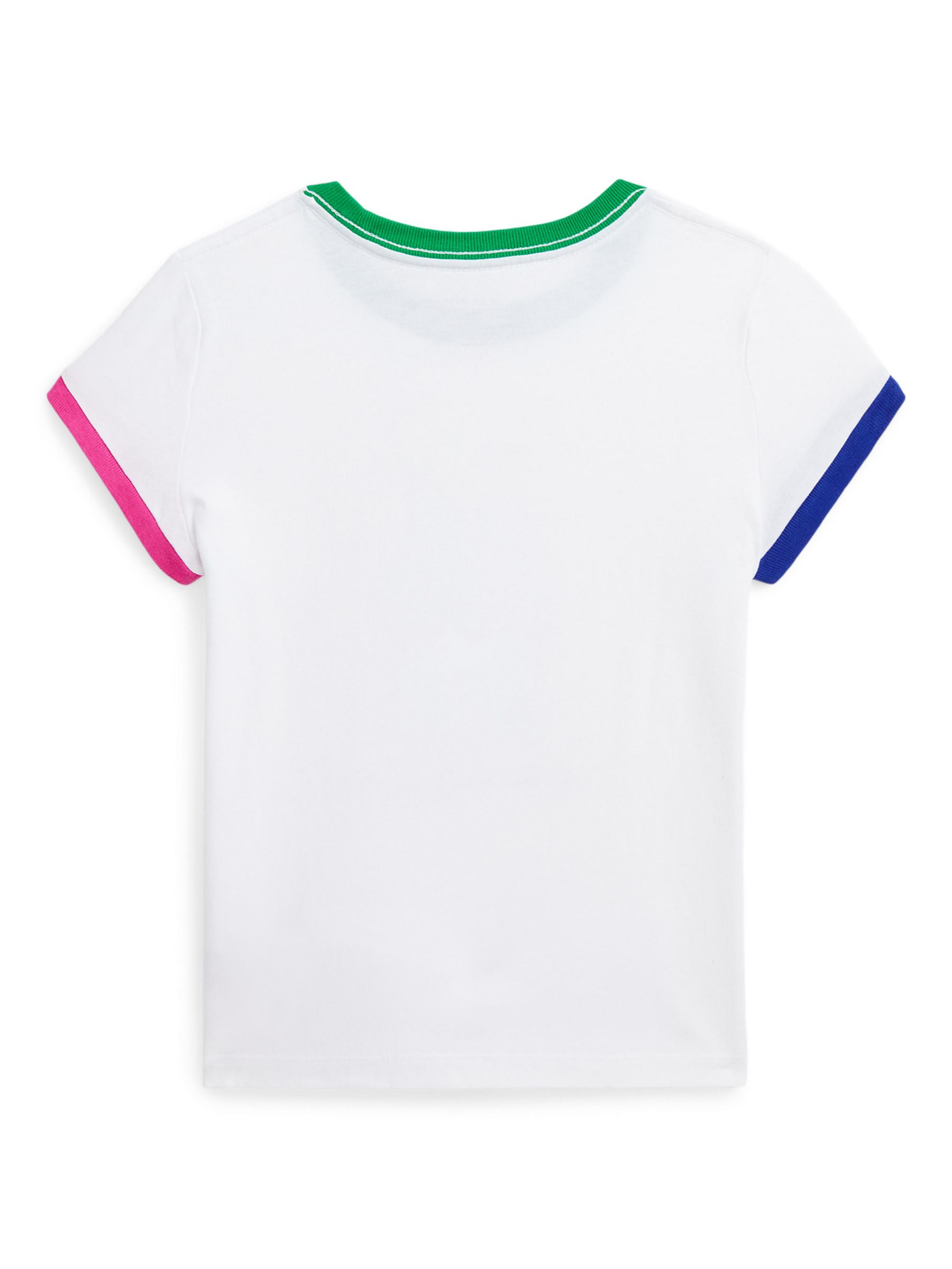 Buy Ralph Lauren Kids' Cotton Bear T-Shirt, White Online at johnlewis.com