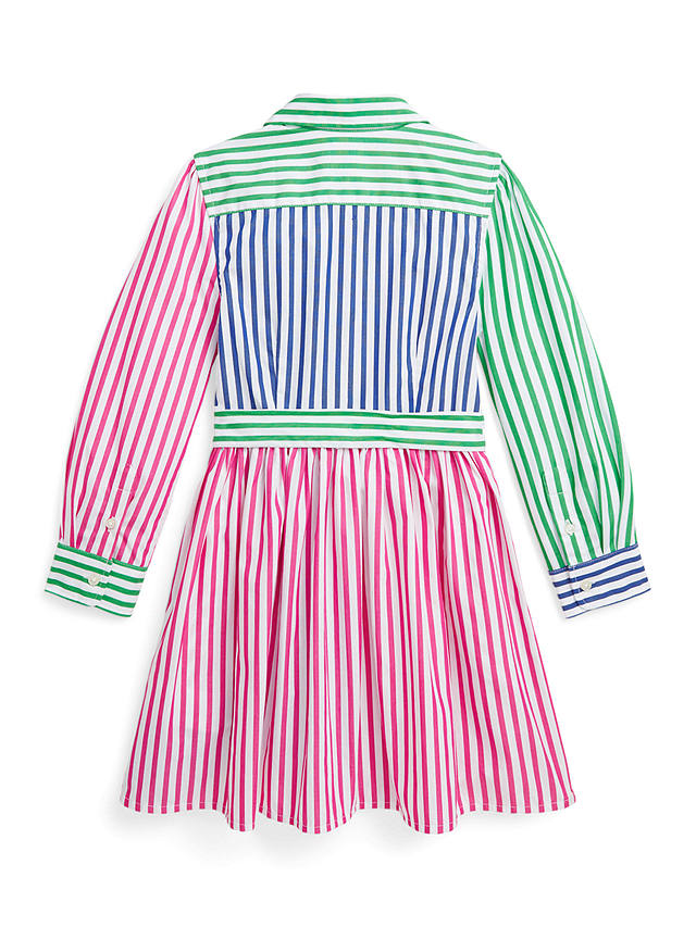 Ralph Lauren Kids' Stripe Cotton Poplin Shirt Dress, Multi