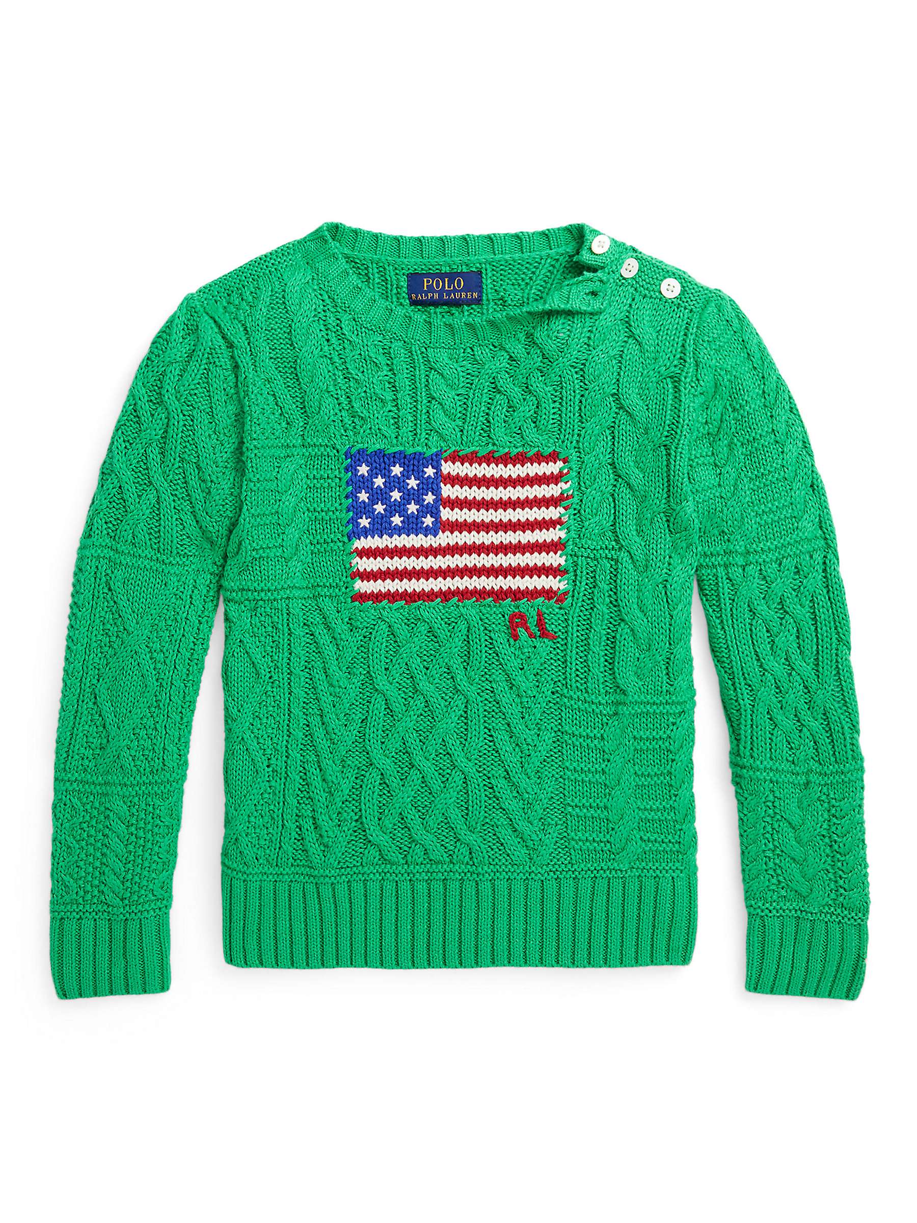 Buy Ralph Lauren Kids' American Flag Jumper, Multi Online at johnlewis.com