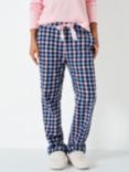 Crew Clothing Flannel Check Print Pyjamas, Pastel Pink