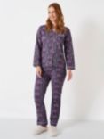 Crew Clothing Flannel Print Pyjamas, Navy Floral
