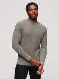 Superdry Textured Crew Knit Jumper, Storm Grey Heather