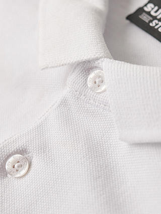 Superdry Long Sleeve Cotton Pique Polo Shirt, Optic