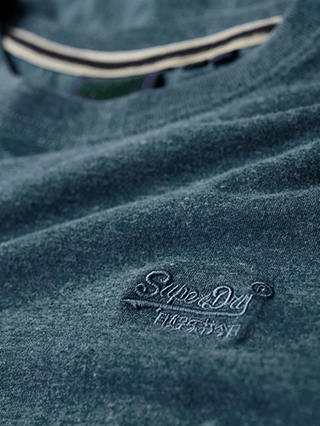Superdry Organic Cotton Essential Logo T-Shirt, Alaskan Blue Marl