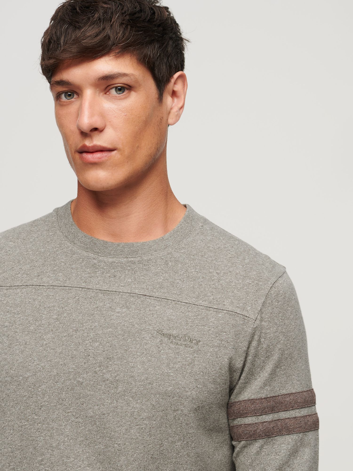 Men's Organic Cotton Essential Logo Quarterback T-Shirt in Glacier
