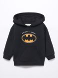 Mango Baby Batman Logo Hooded Sweatshirt, Black