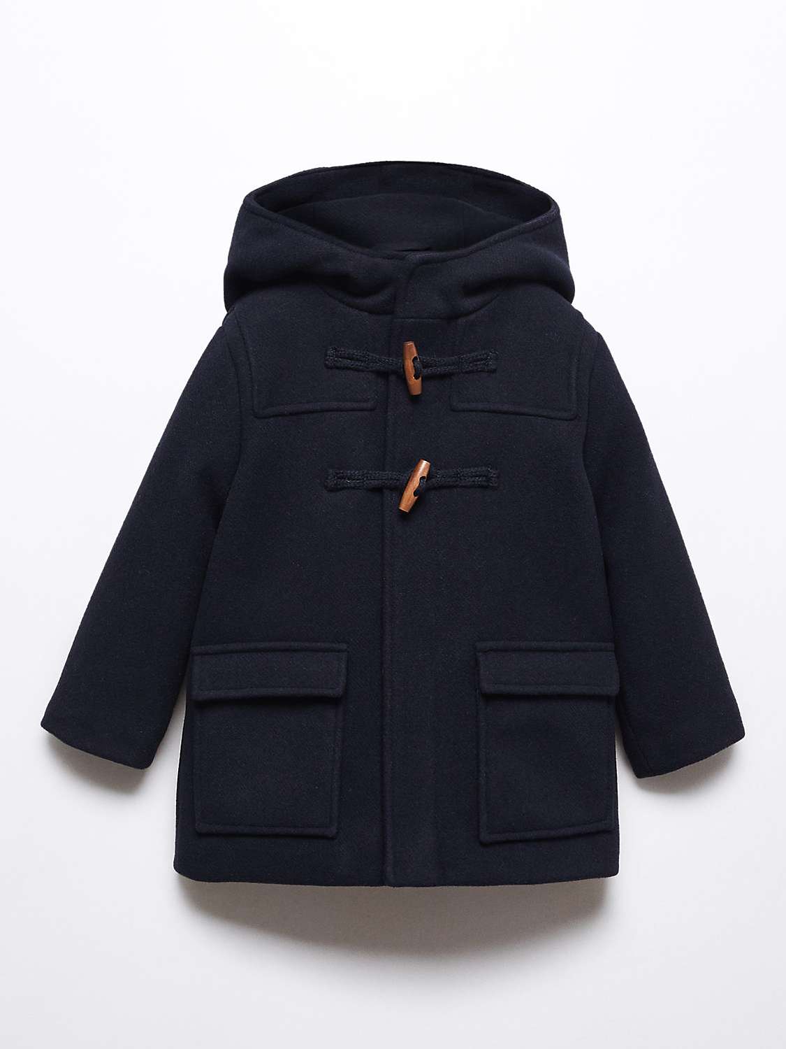 Buy Mango Baby Vince Classic Duffle Hooded Coat, Navy Online at johnlewis.com