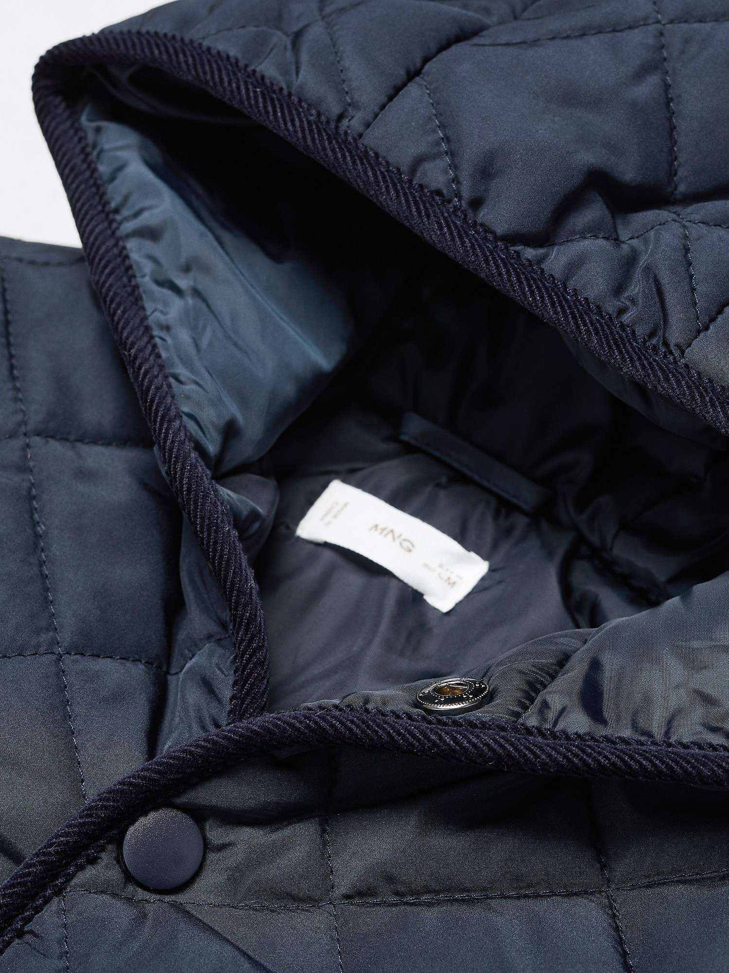 Buy Mango Baby Husky Hooded Quilted Jacket, Navy Online at johnlewis.com