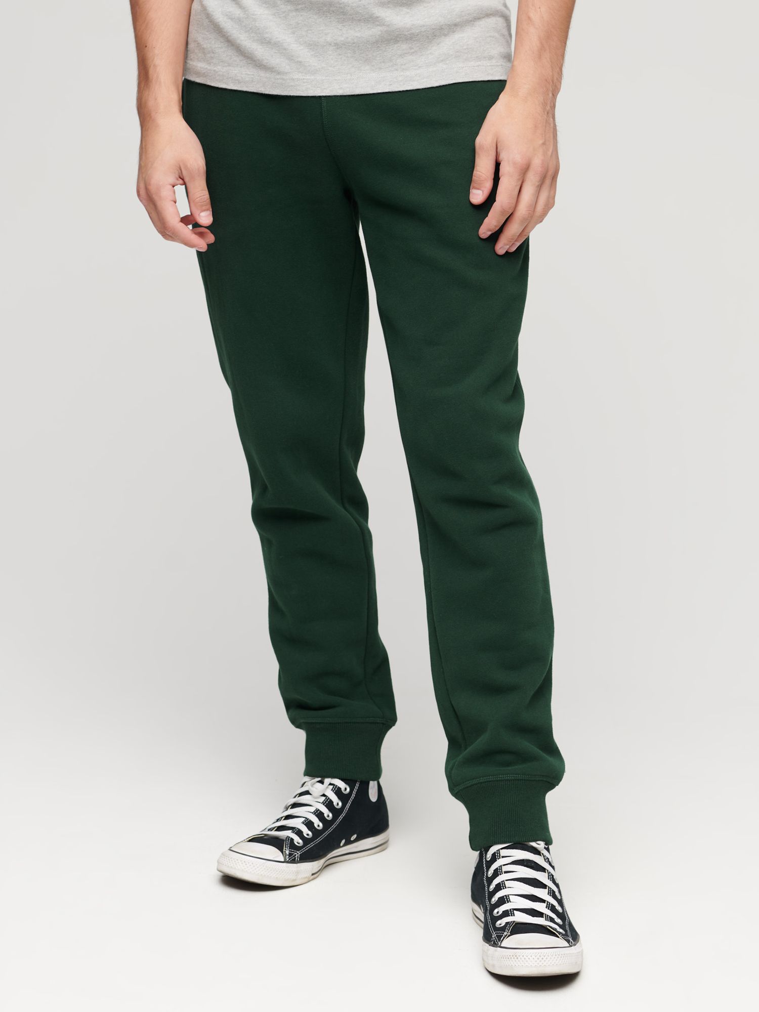 Superdry Essential Logo Joggers, Forest Green at John Lewis & Partners