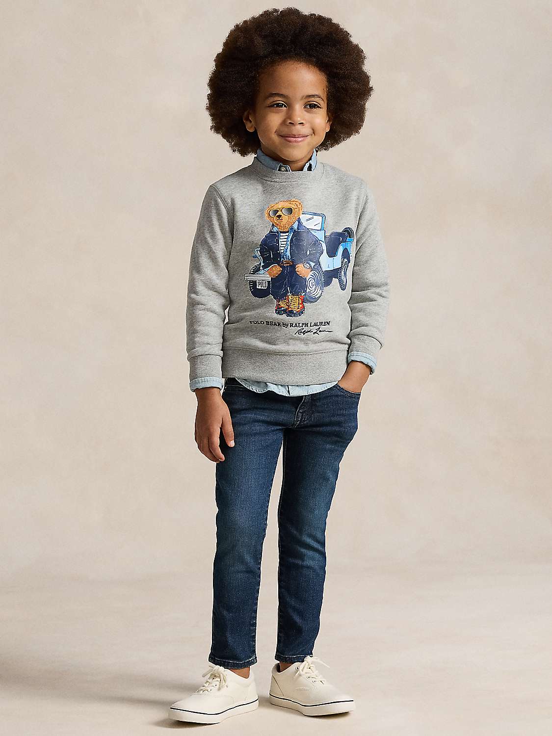 Buy Ralph Lauren Kids' Eldridge Skinny Stretch Jeans, Payton Wash Online at johnlewis.com