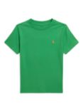 Ralph Lauren Kids' Cotton Signature Logo Short Sleeve T-Shirt, Preppy Green