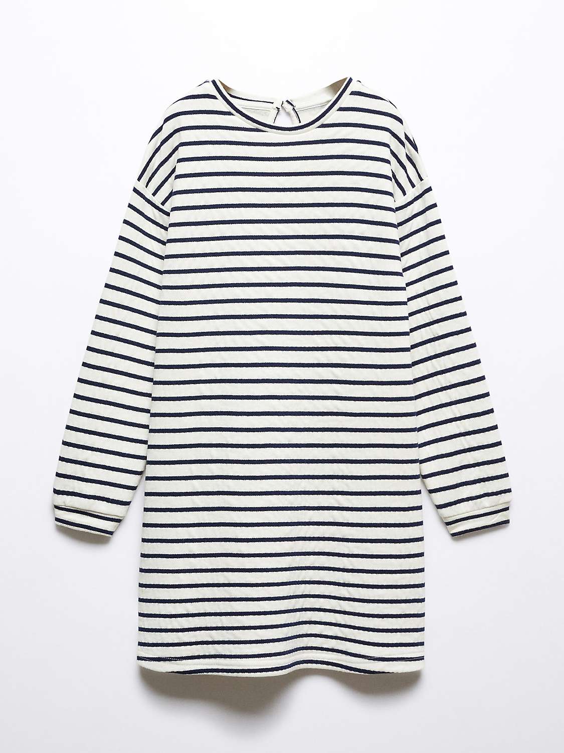 Buy Mango Kids' Stripe Long Sleeve Dress, Navy Online at johnlewis.com