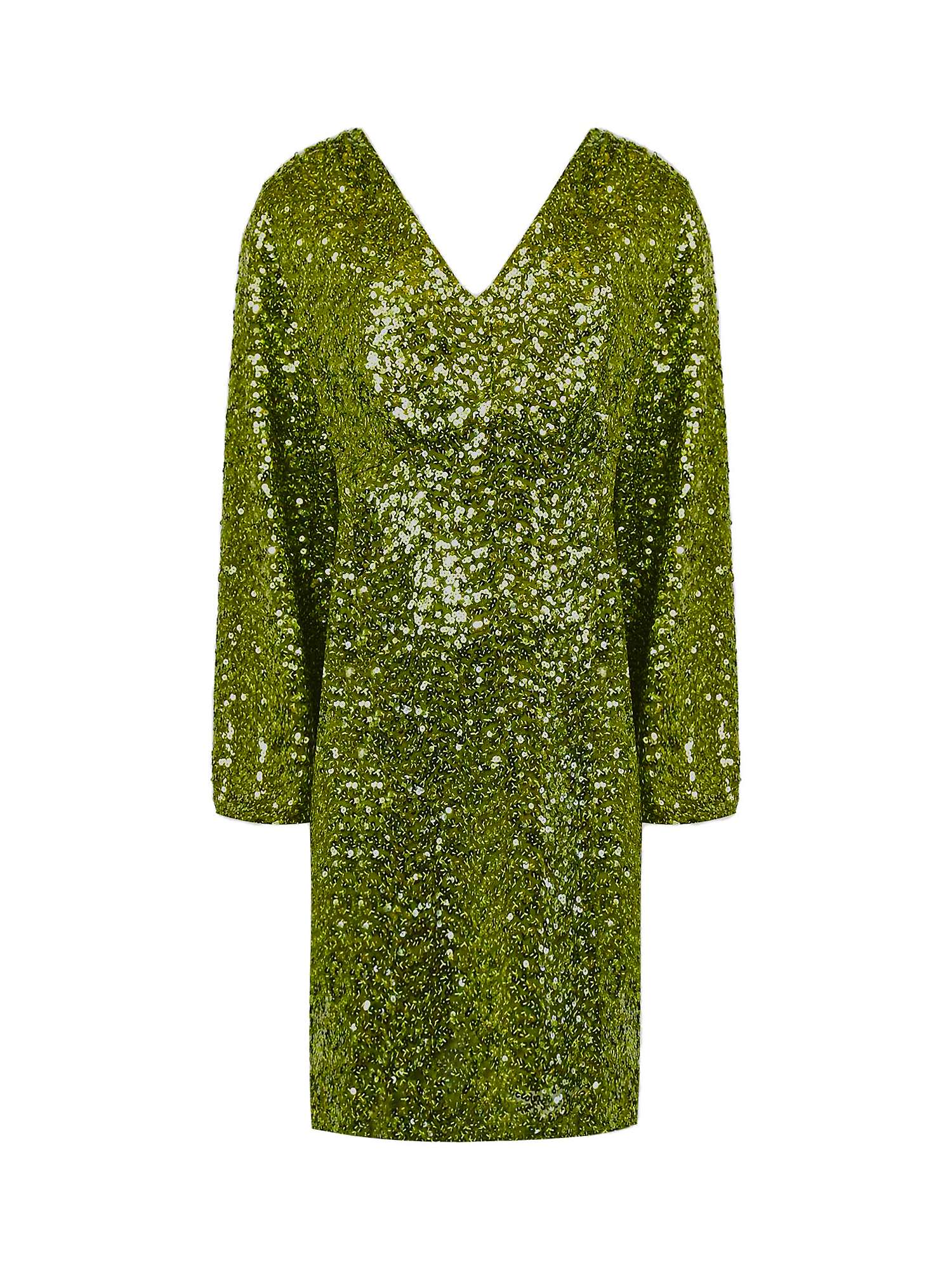 Buy Ro&Zo Cluster Sequin Shift Dress, Olive Online at johnlewis.com