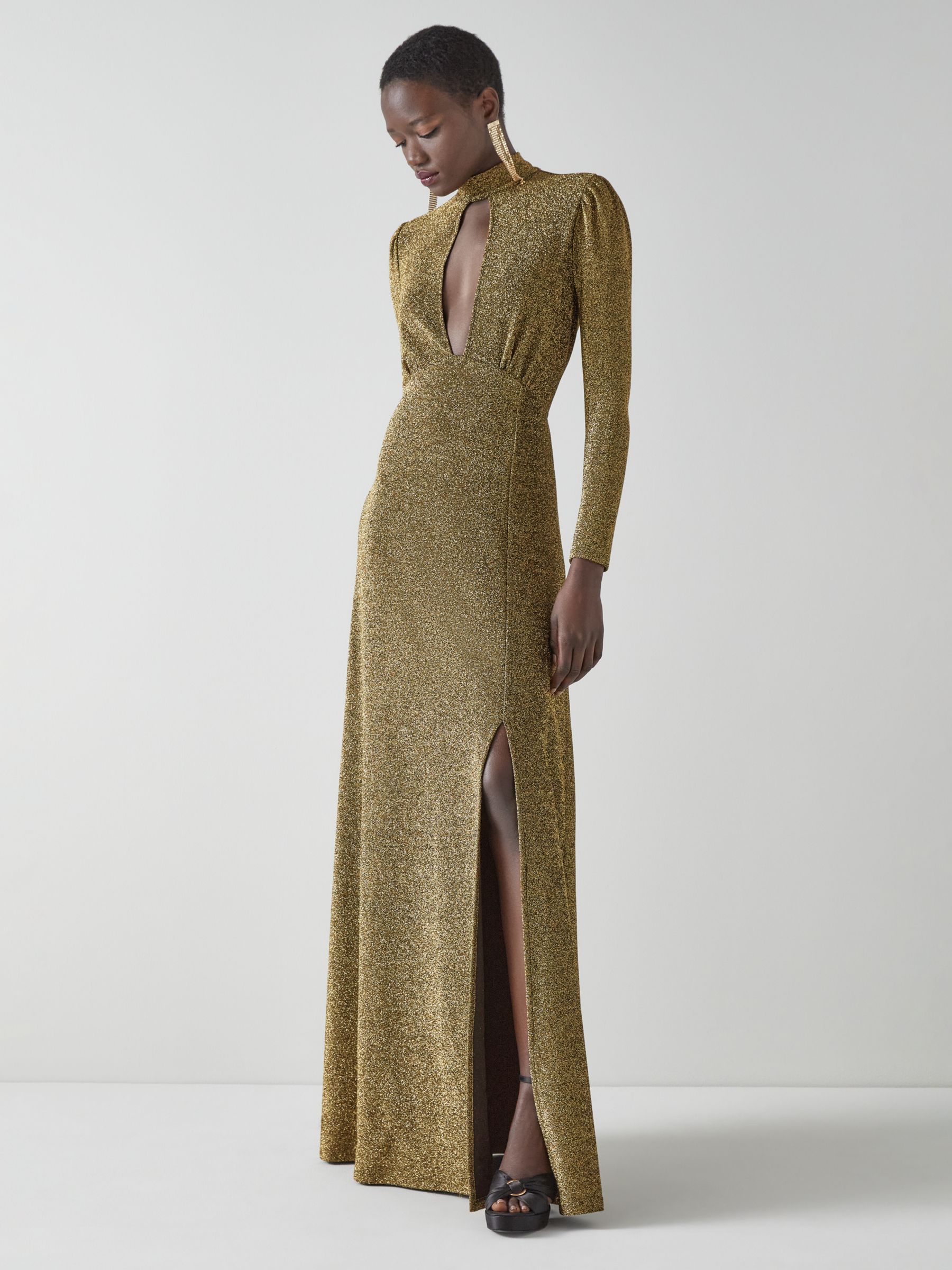 L.K.Bennett Wilma Maxi Dress Gold