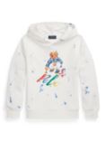 Ralph Lauren Kids' Bear Print Hoodie, Deckwash White