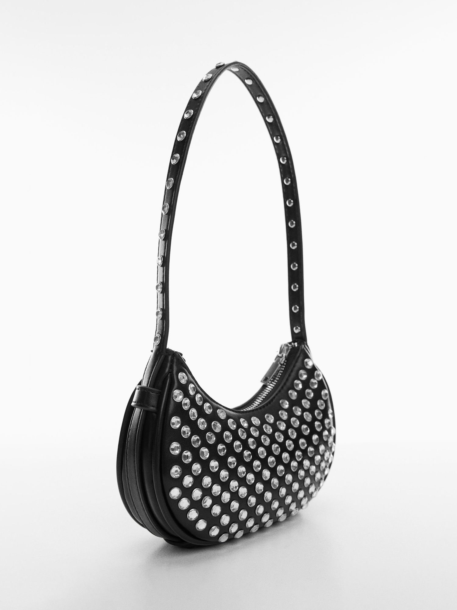 Mango Toki Glass Crystal Shoulder Bag Black One Size