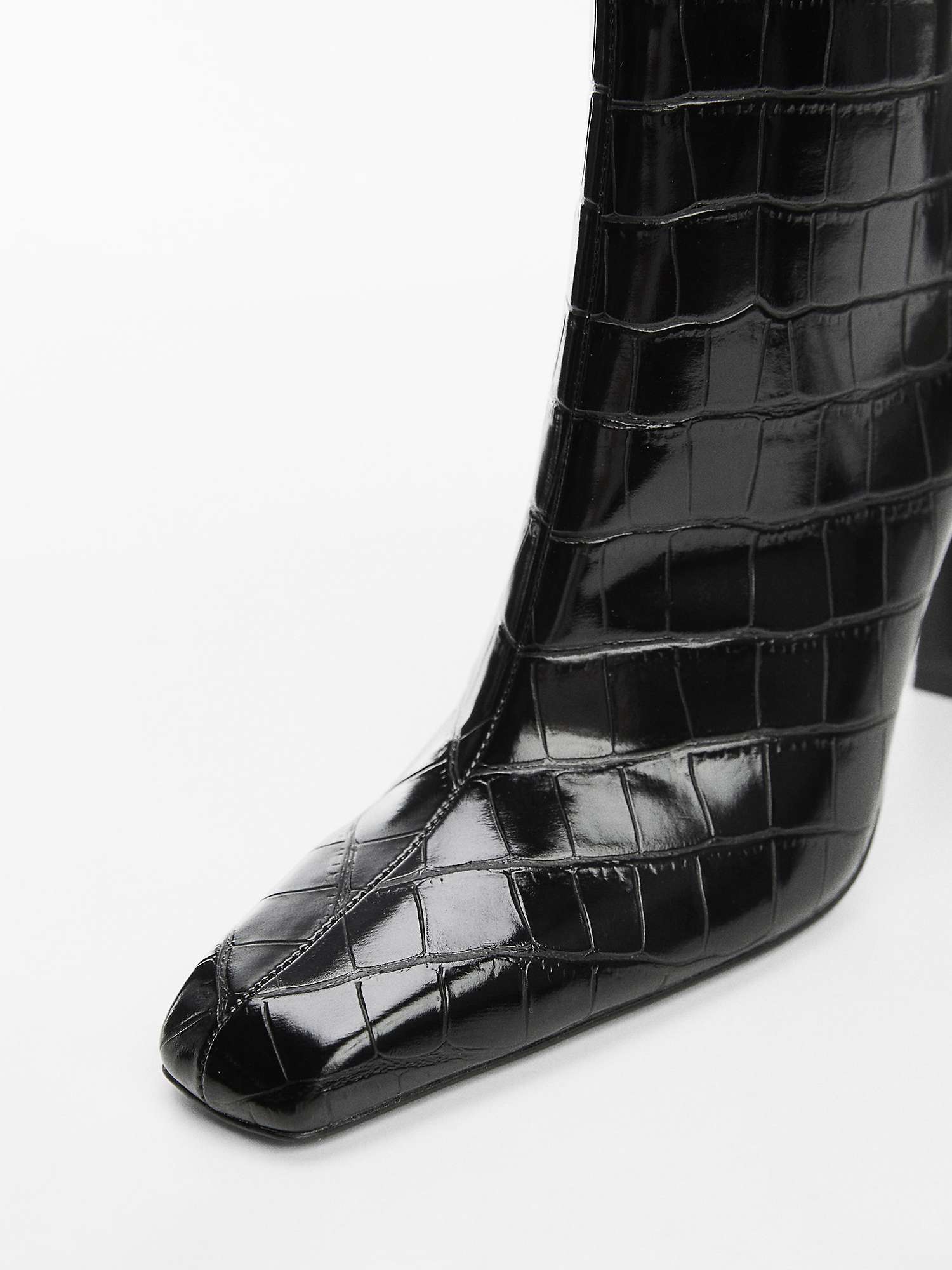 Buy Mango Moderat Ankle Boots, Black Online at johnlewis.com