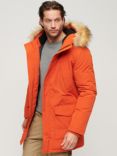 Superdry Everest Faux Fur Hooded Parka Coat, Pureed Pumpkin