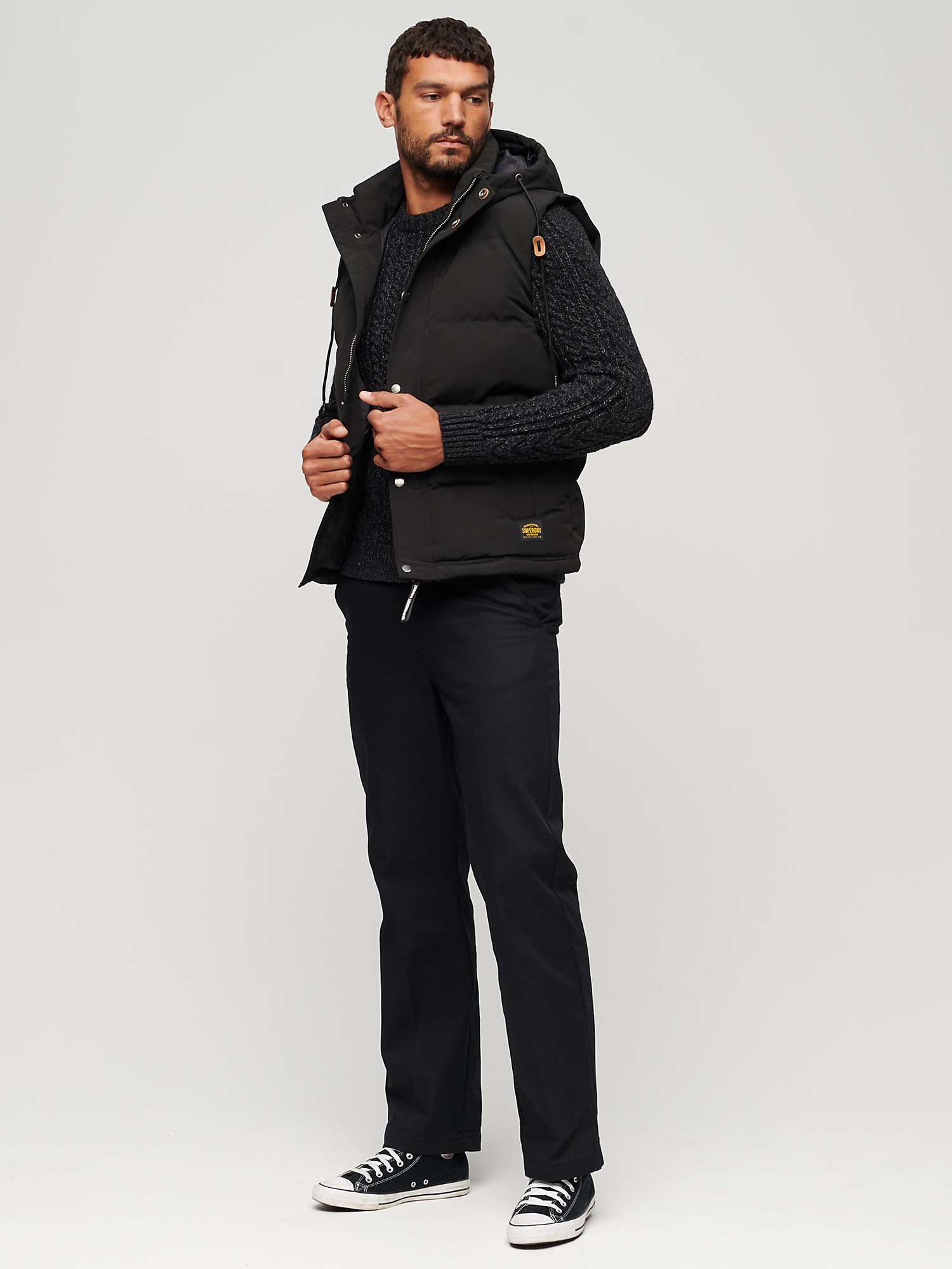 Buy Superdry Hooded Everest Puffer Gilet Online at johnlewis.com