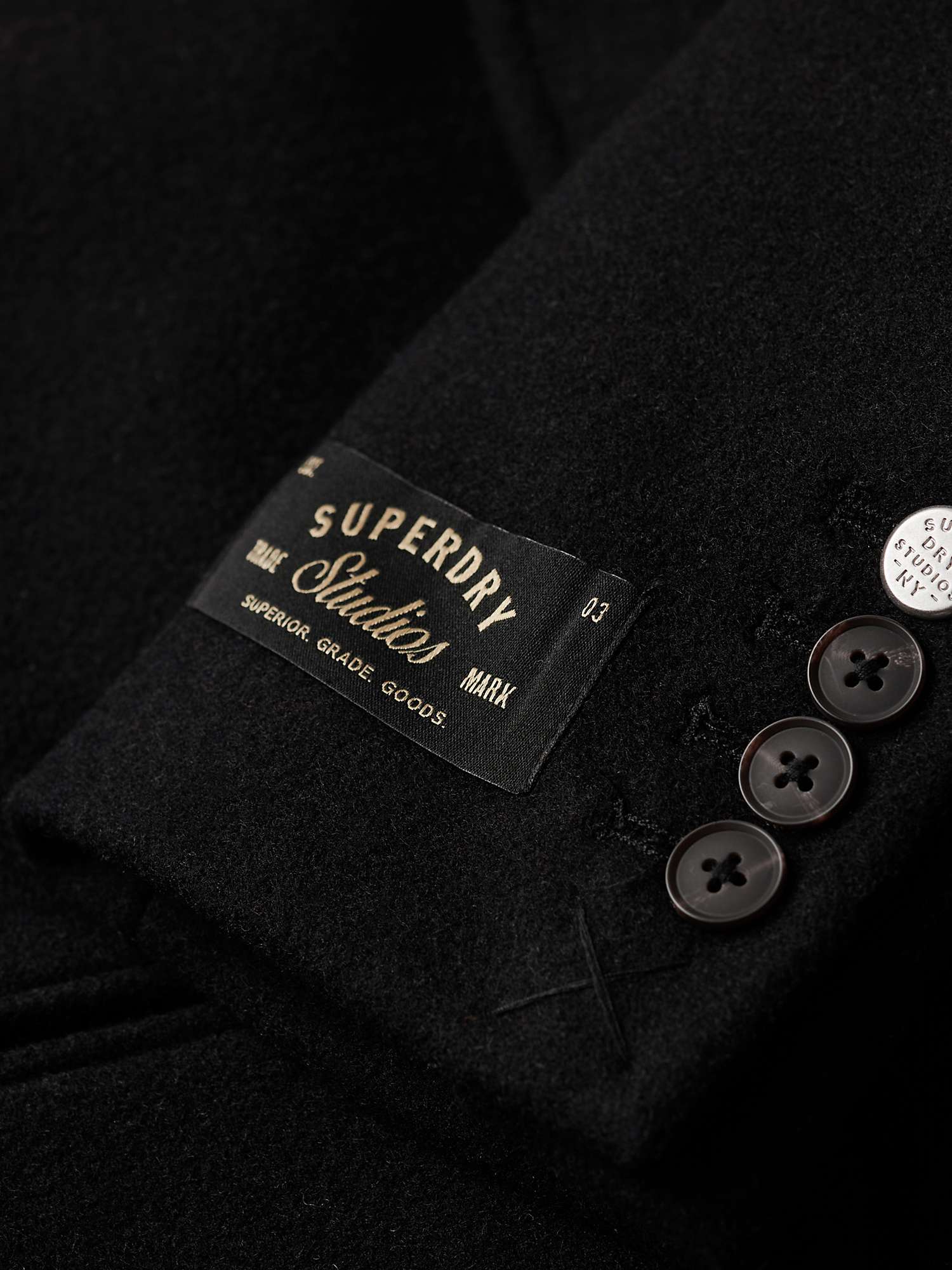 Buy Superdry 2 In 1 Wool Town Coat, Black Online at johnlewis.com