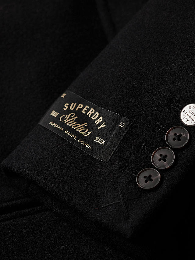 Superdry 2 In 1 Wool Town Coat, Black