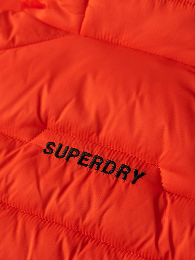 Superdry Hooded Fuji Sport Padded Jacket, Bold Orange