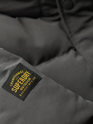 Superdry Everest Hooded Puffer Jacket, Charcoal