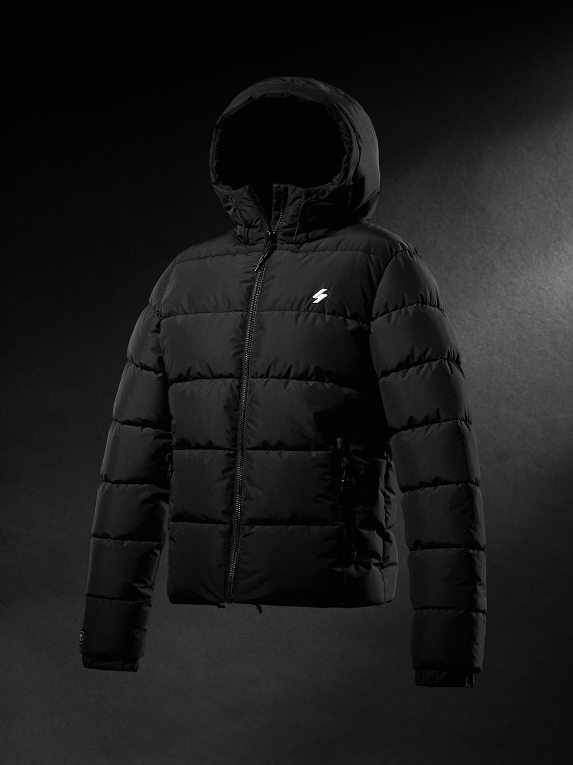 Doudoune Superdry Hooded Sports Puffer Jacket Black