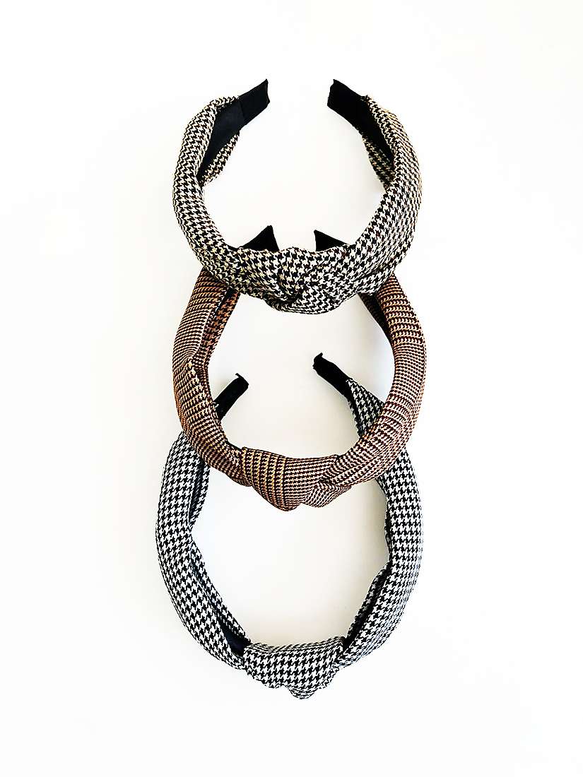 Buy HotSquash  Retro Houndstooth Head Band 3 Pack Online at johnlewis.com
