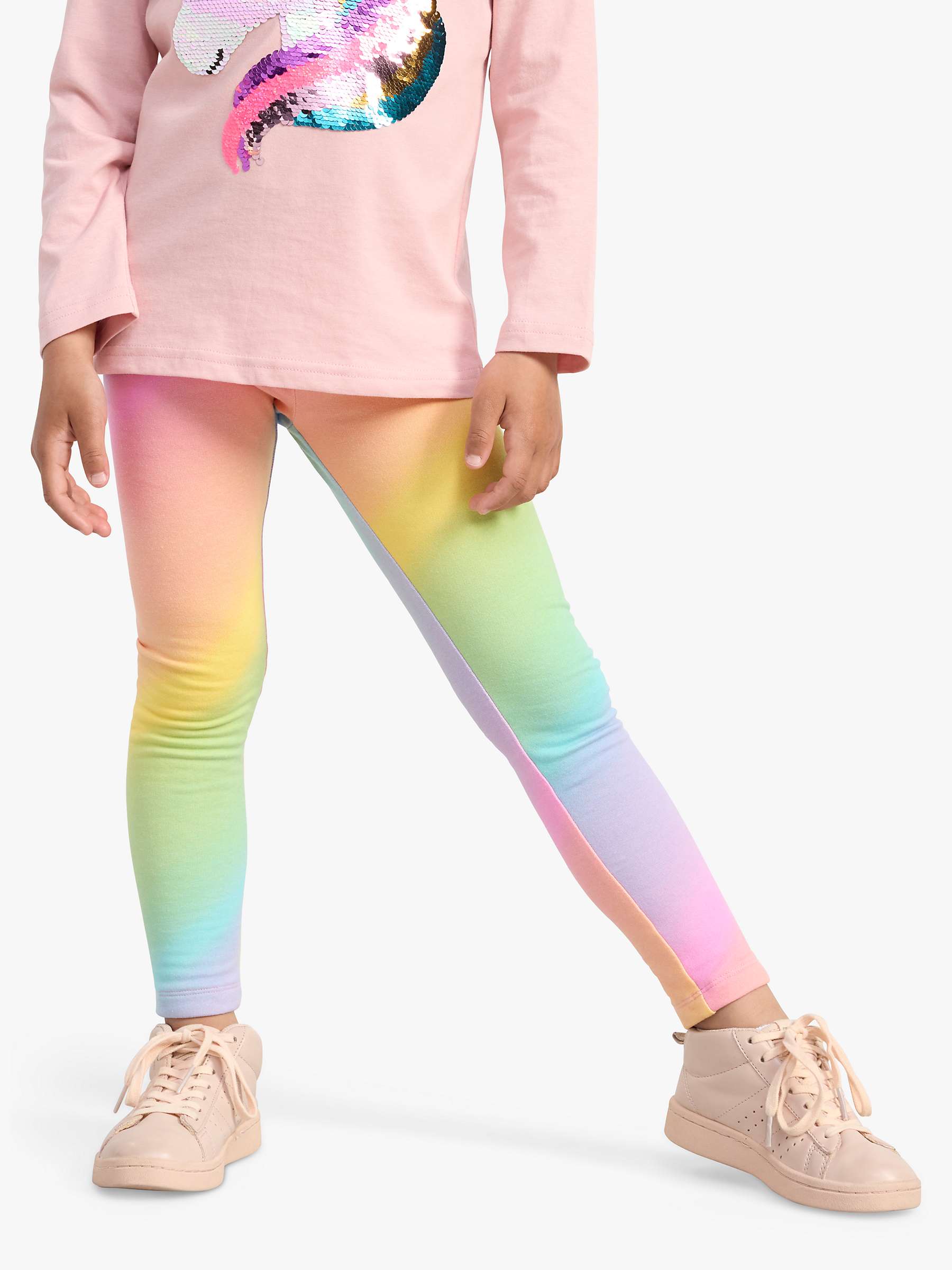 Buy Lindex Kids' Organic Cotton Blend Rainbow Leggings, Multi Online at johnlewis.com