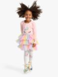 Lindex Kids' Unicorn Tulle Rainbow Dress, Pink/Multi
