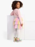 Lindex Kids' Unicorn Tulle Rainbow Dress, Pink/Multi, Pink/Multi