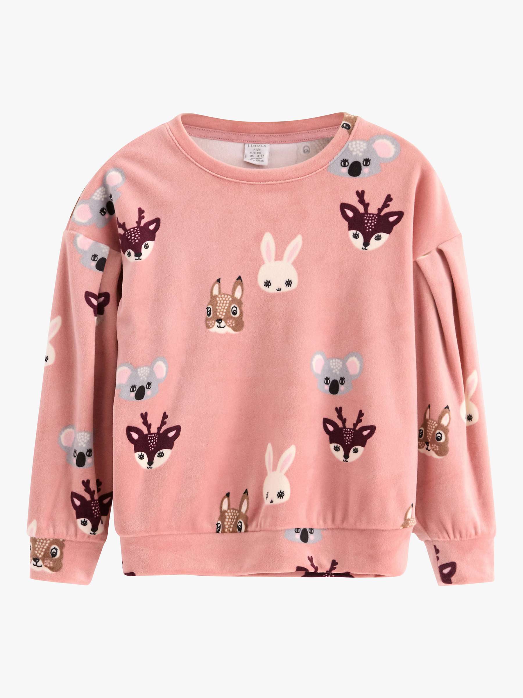 Buy Lindex Kids' Animal Print Velour Sweatshirt Online at johnlewis.com