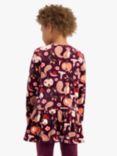 Lindex Kids' Squirrel Print Long Sleeve Velour Tunic Top