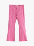 Lindex Kids' Twill Stretch Fit Flared Trousers, Pink, Pink